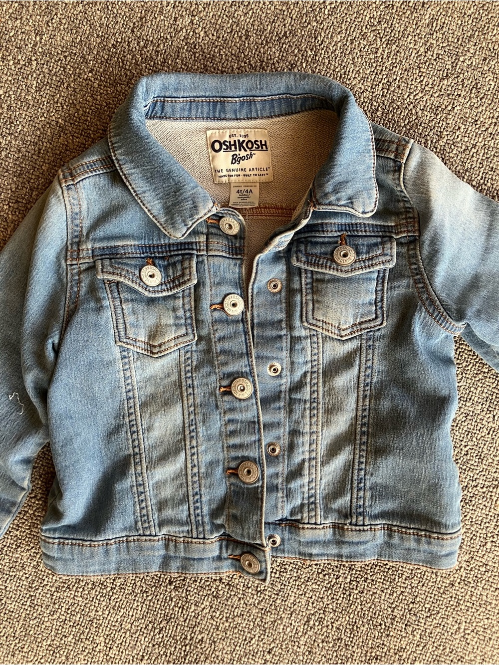 OshKosh Classic Light Blue Kids Denim Jacket